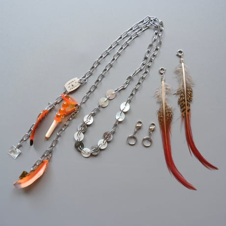 eski. original "shell × chain" necklace