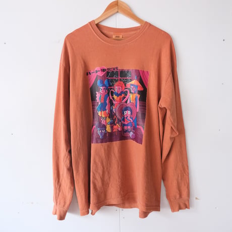 "ハート争奪戦❣️" / LS tee 【orange brown】