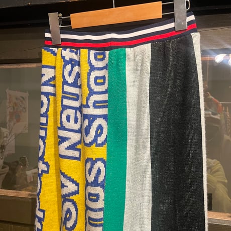 sports muffler remake skirt / yellow
