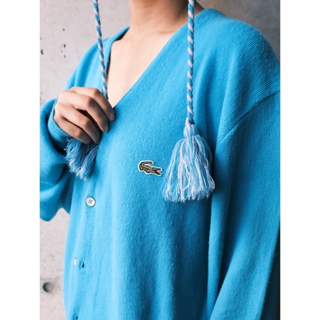 LACOSTE / acryl knit cardigan