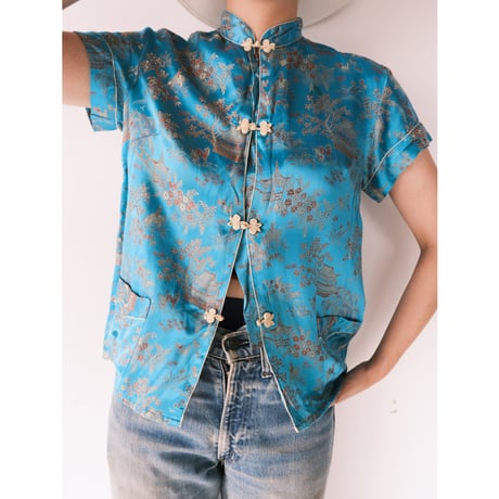 s/s china tops / blue
