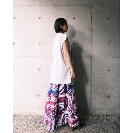 70s Hawaiian designed dress “purple×blue”
