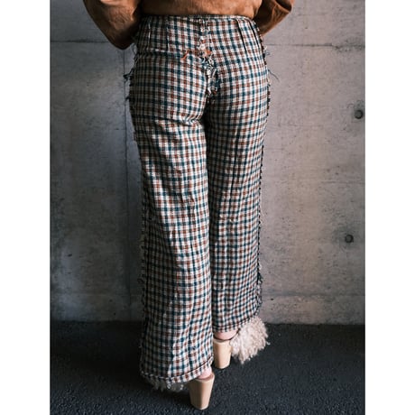 check tweed pants