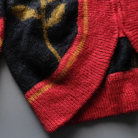 flower knit cardigan / mohair