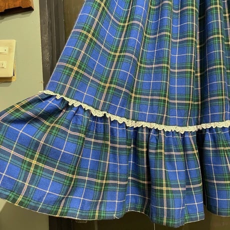 〜70s vitage / check skirt