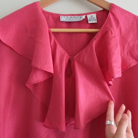 silk frill blouse