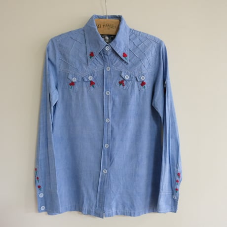 70s rose chambray shirt