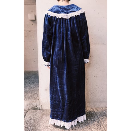 lace × velours dress