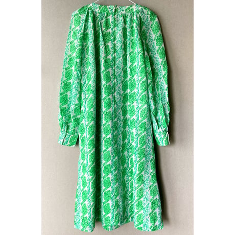 japan vintage / green mini dress