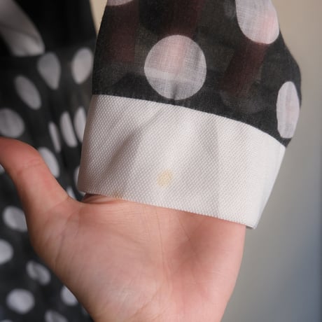 70s vintage / see-through polka dot dress