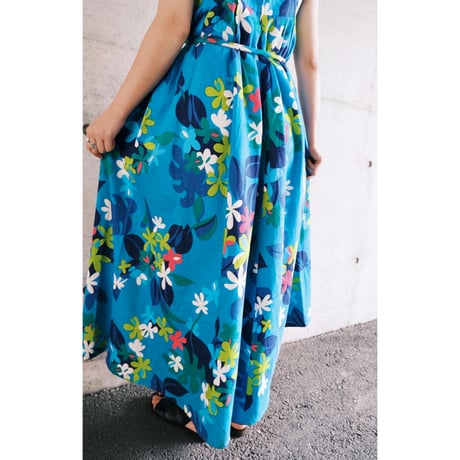 70s colorful flower dress