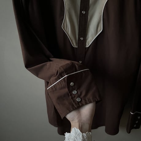 〜70s western shirt /brown