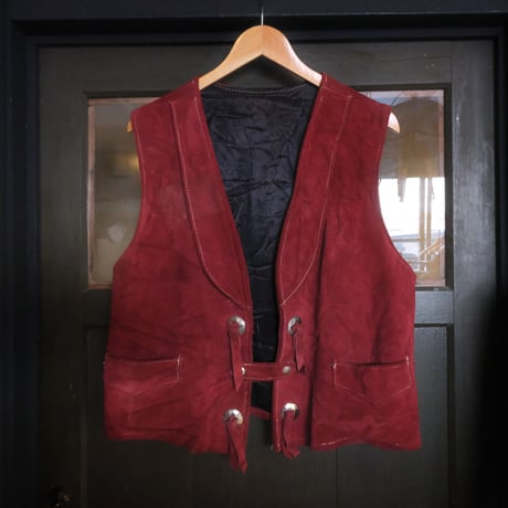 leather vest with star concho