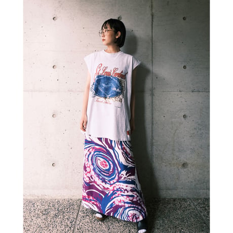 70s Hawaiian designed dress “purple×blue”