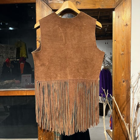 long fringe leather vest