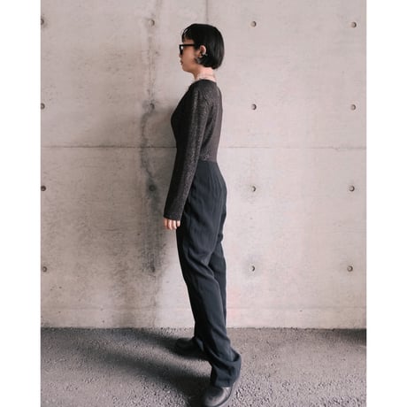 jump suits "black × lame"