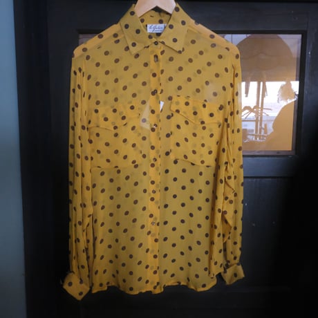 made in Italy / see-through dot shirt