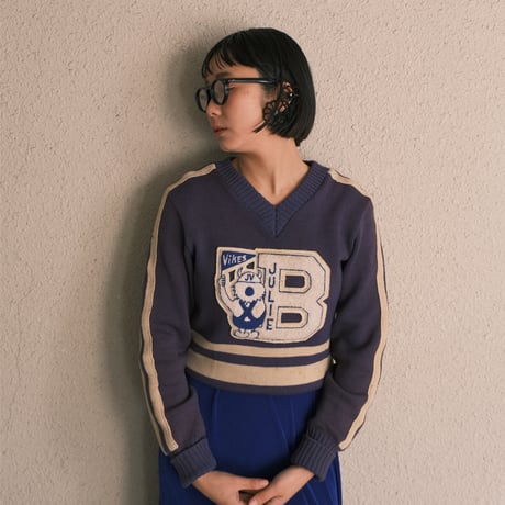 vintage lettered knit