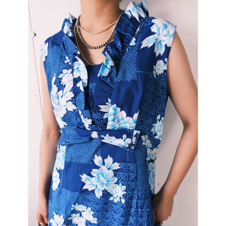 N/S flower dress / blue