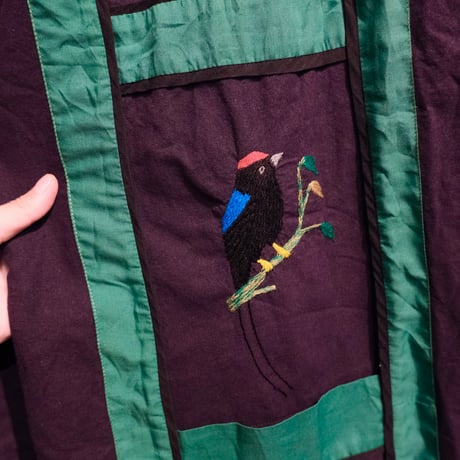 reversible cotton jacket "birds"