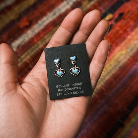 ZUNI / heart turquoise pierce