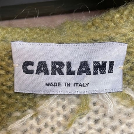 "argyle" mohair hooded knit / made in Italy
