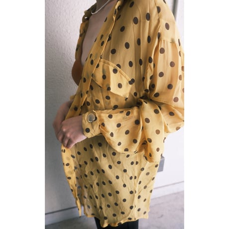 made in Italy / see-through dot shirt