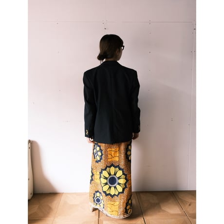 African batik wrap skirt