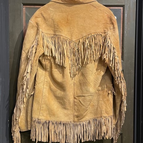〜70s leather jacket with fringe