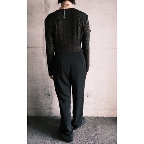 jump suits "black × lame"