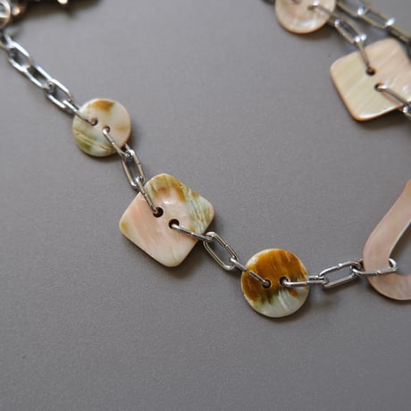 eski. original shell chain necklace "dog"