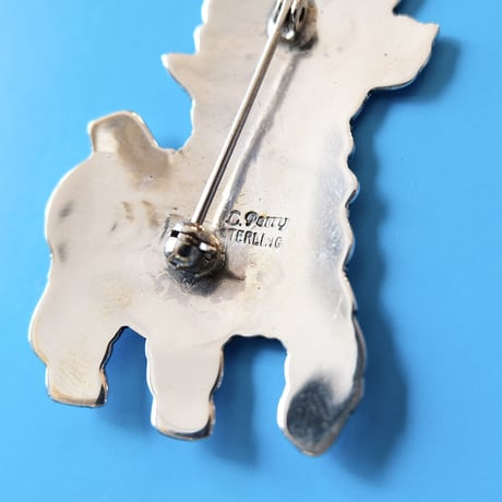Indian jewelry/ “alpaca” silver brooch