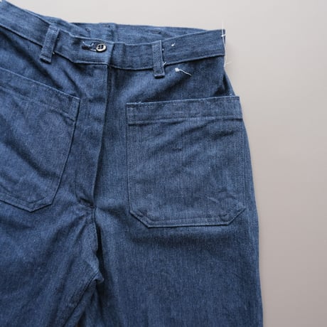 90's U.S.NAVY sailor denim pants "cut off"