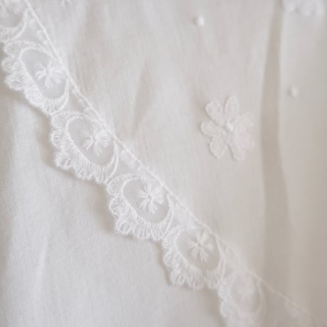 cotton shirt dress with lace