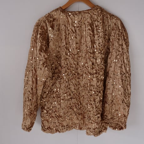 spangle jacket / champagne gold