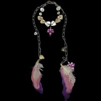 eski. original shell chain necklace "feather"