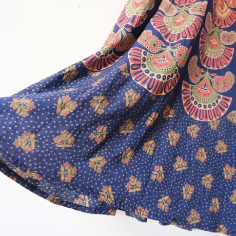 ethnic design wrap skirt