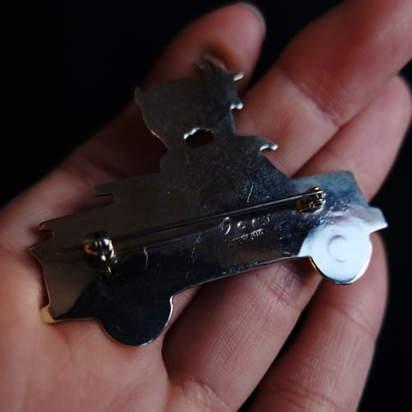 Indian jewelry / silver brooch "goat"