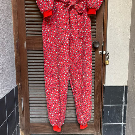 〜80s flower print jump suits