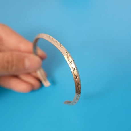 navajo "Elaine Tahe" stamp bangle