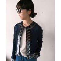 lamé×beads silk jacket