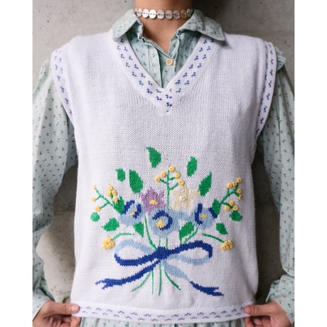 cotton knit vest