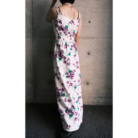 〜70s vintage / floral cami dress