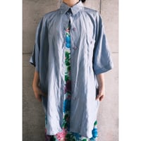 S/S silk shirt / "blue"