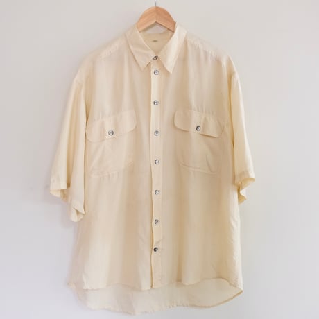 S/S silk shirt / "ivory"