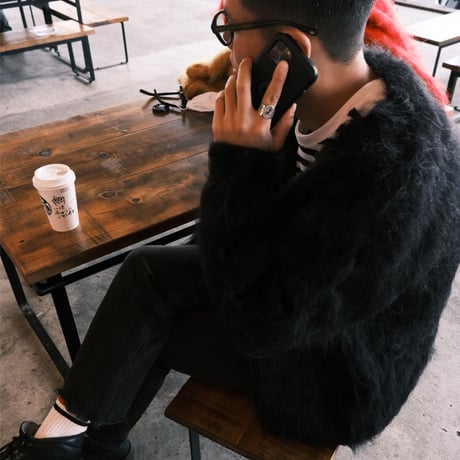 "BAA COSTUME MFG." / king mohair sweater / black
