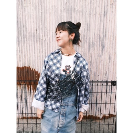 made in France / check pajama shirt