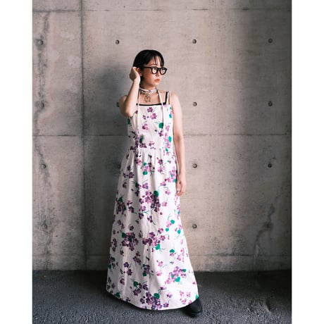 〜70s vintage / floral cami dress