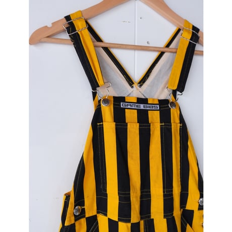 "GAME BIBS" stripe overall