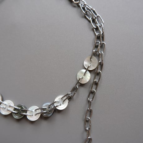 eski. original "shell × chain" necklace